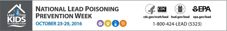 US National Lead Poisoning Prevention Week Banner