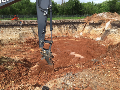 image of excavation at Pools Prairie Superfund Site