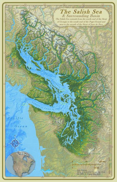 Map of Salish Sea watershed