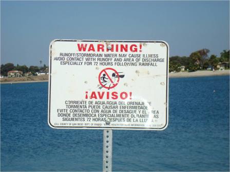 Photo of warning sign at the beach