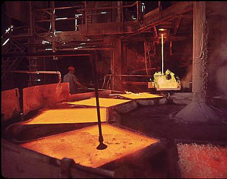 Photo of copper refining facility