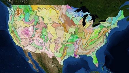Ecoregion polygons for the contiguous United States