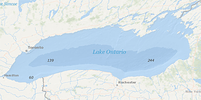 Map of Lake Ontario