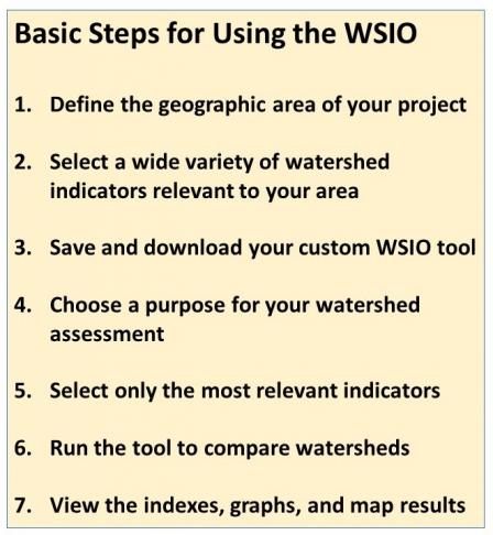 Basic Steps for Using the WSIO