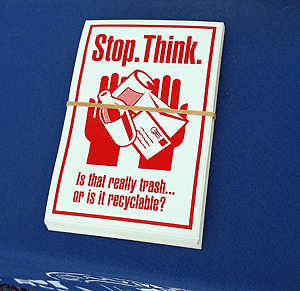 Meme telling you to stop and think before you trash it. 