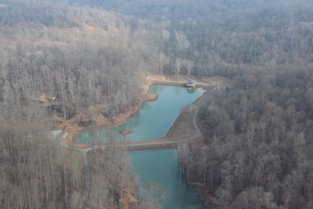 Aerial photo of impoundment constructed in 2009