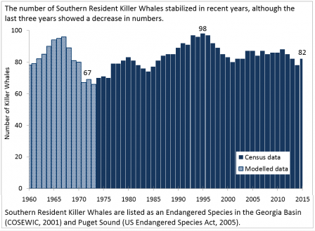 Salish Sea Orca population chart - 2015