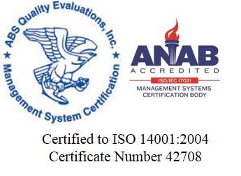  ISO 14001 certification logo