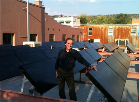 Solar panels on an RSBP coffee shop