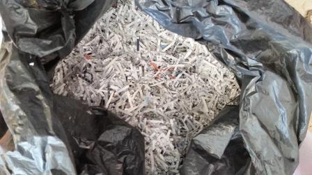 this is a picture of a pile of shredded paper to be used for worm composting