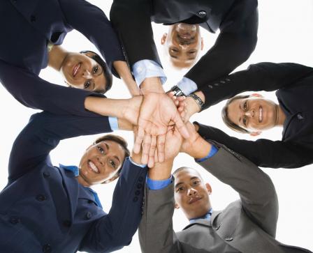 Picture of businesspeople in a huddle