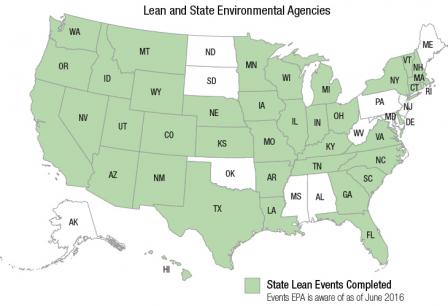 Map of state agencies using Lean