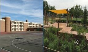 Left: Before the improvements at the Ludlow-Taylor Elementary School. Right: the school’s new outdoor education area. Photos courtesy: DOEE