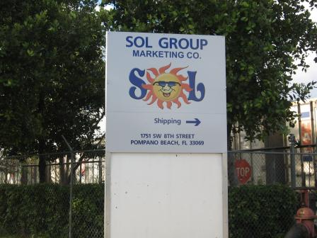 Sign for the Sol Group, which currently operates at the former Chemform, Inc. Superfund site