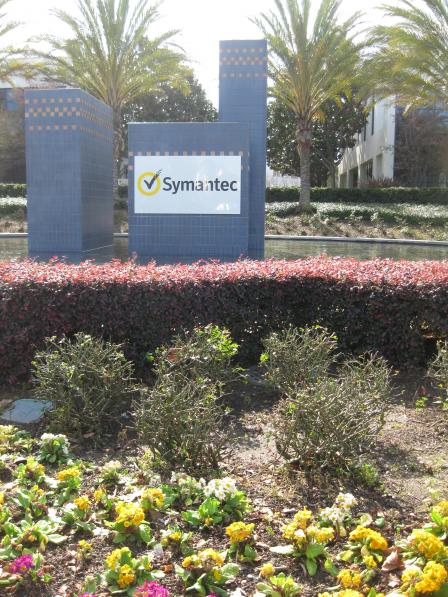 Sign for Symantec office on site