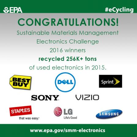 Congrats 2016 Electronics Challenge Award Winners