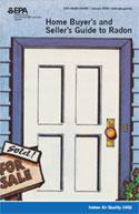 A picture of a door on the cover of the Home Buyer's and Seller's Guide to Radon PDF