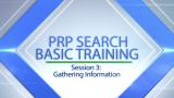 Cover page image for session 3 video training course on PRP searches