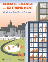 Image of the cover of the 'Climate Change and Extreme Heat: What You Can Do to Prepare' cover