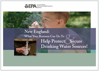Brochure Cover: What Your Business Can Do to Help Protect & Secure Drinking Water Sources!