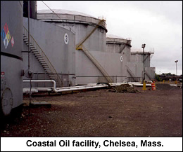 Photo of the Coastal Oil facility in Chelsea, Mass.
