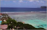 The waters of Tumon Bay in Guam are crystal-clear