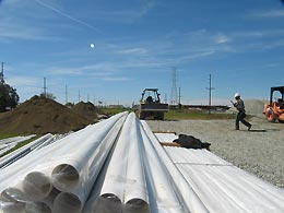 Photo of construction at Del Amo Superfund Site: