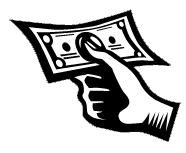graphic of hand holding money
