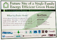 Sign used at Green Building Demonstration