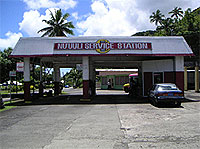 Photo of a gas station on island