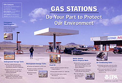 Photo of poster, "Gas Stations: Do Your Part to Protect Our Environment"