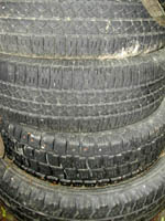 Photo: Stack of scrap tires.