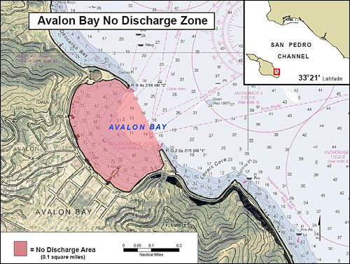 Map of Avalon Bay No Discharge Zone