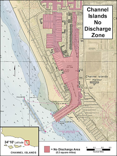 Map of Channel Islands No Discharge Zone