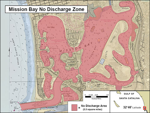 Map of Mission Bay No Discharge Zone