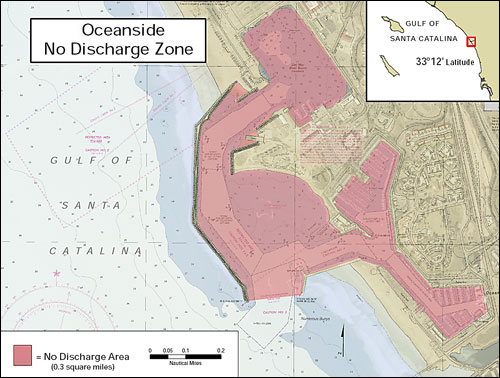 Map of Oceanside No Discharge Zone