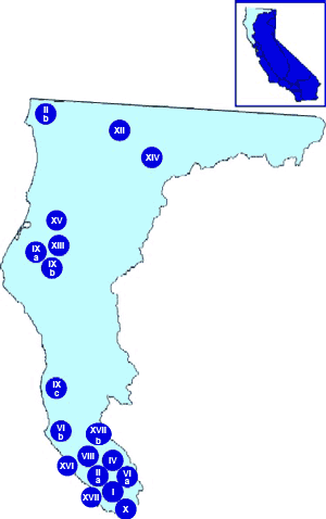 California State Water Resources Control Board Region 1 map