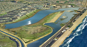 Artist's conception of how the Bolsa Chica wetlands will look after restoration, at low tide.