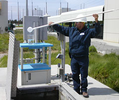 recycled water tech with sample