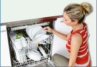Image of woman loading dishwasher