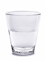 Picture of a glass half-full of water