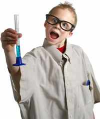 Photo of a kid scientist